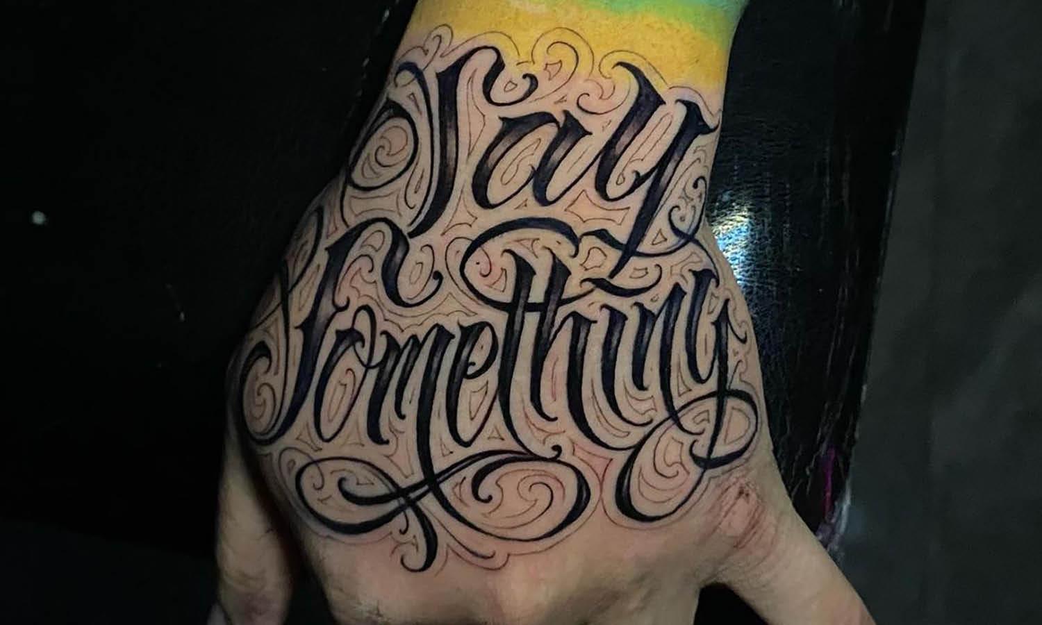 Stay Strong Wrist Tattoo Idea